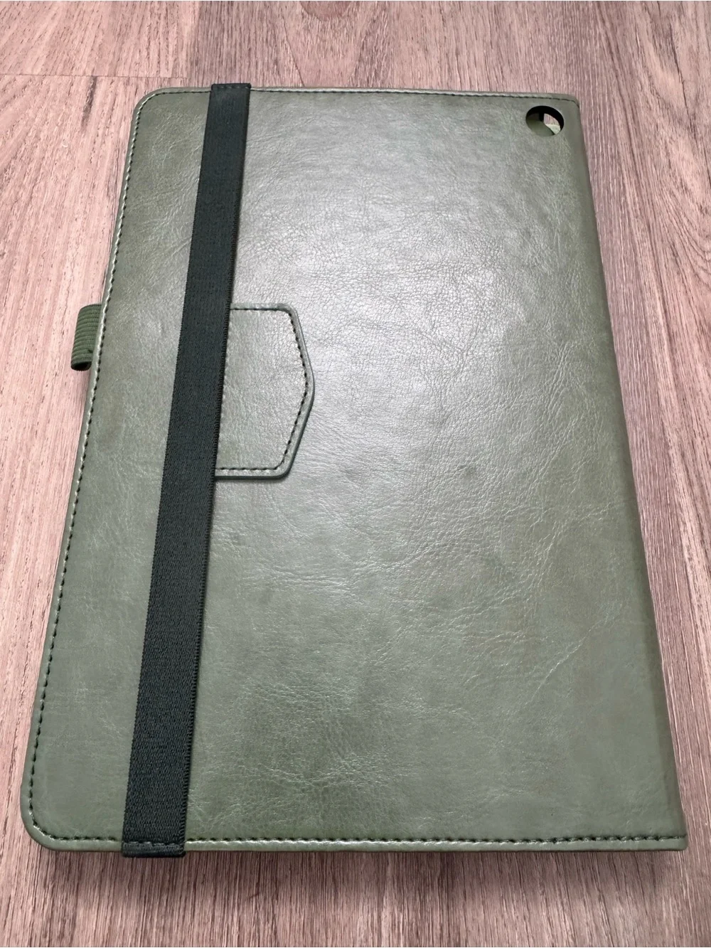 Universal 10” Tablet Folio Case Green Leather Stand Cover w/ Card Slots